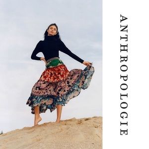 Anthropologie (Bhanuni by Jyoti) Anarosa Tiered Maxi Skirt